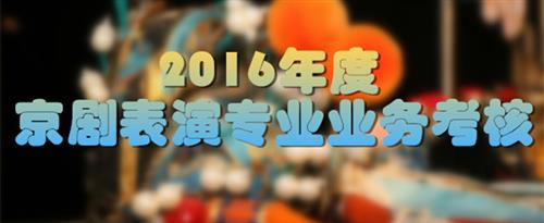 操老逼pr0n国家京剧院2016年度京剧表演专业业务考...